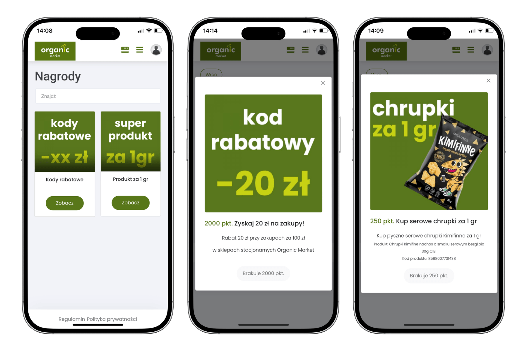 katalog nagród organic market