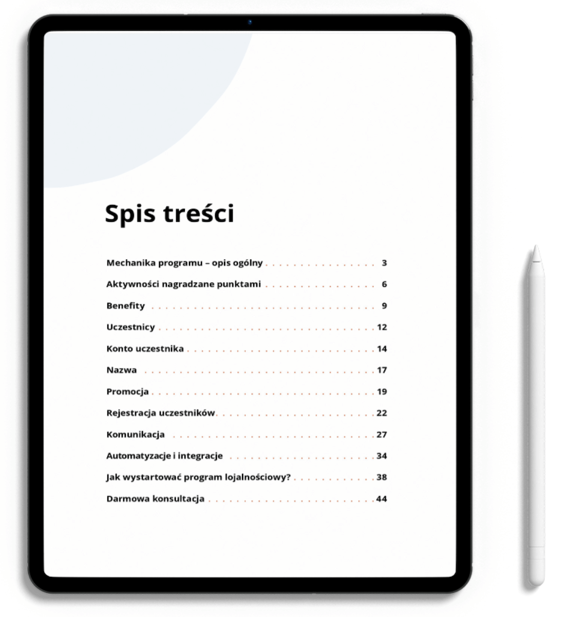 Spis treści - Klubowy program lojalnościowy dla hoteli