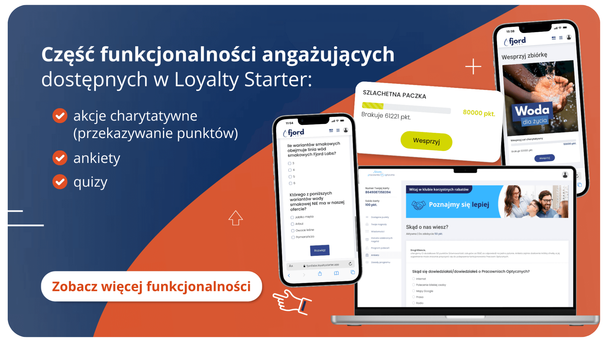 quizy ankiety i akcje charytatywne w programie lojalnościowym w salonie optycznym