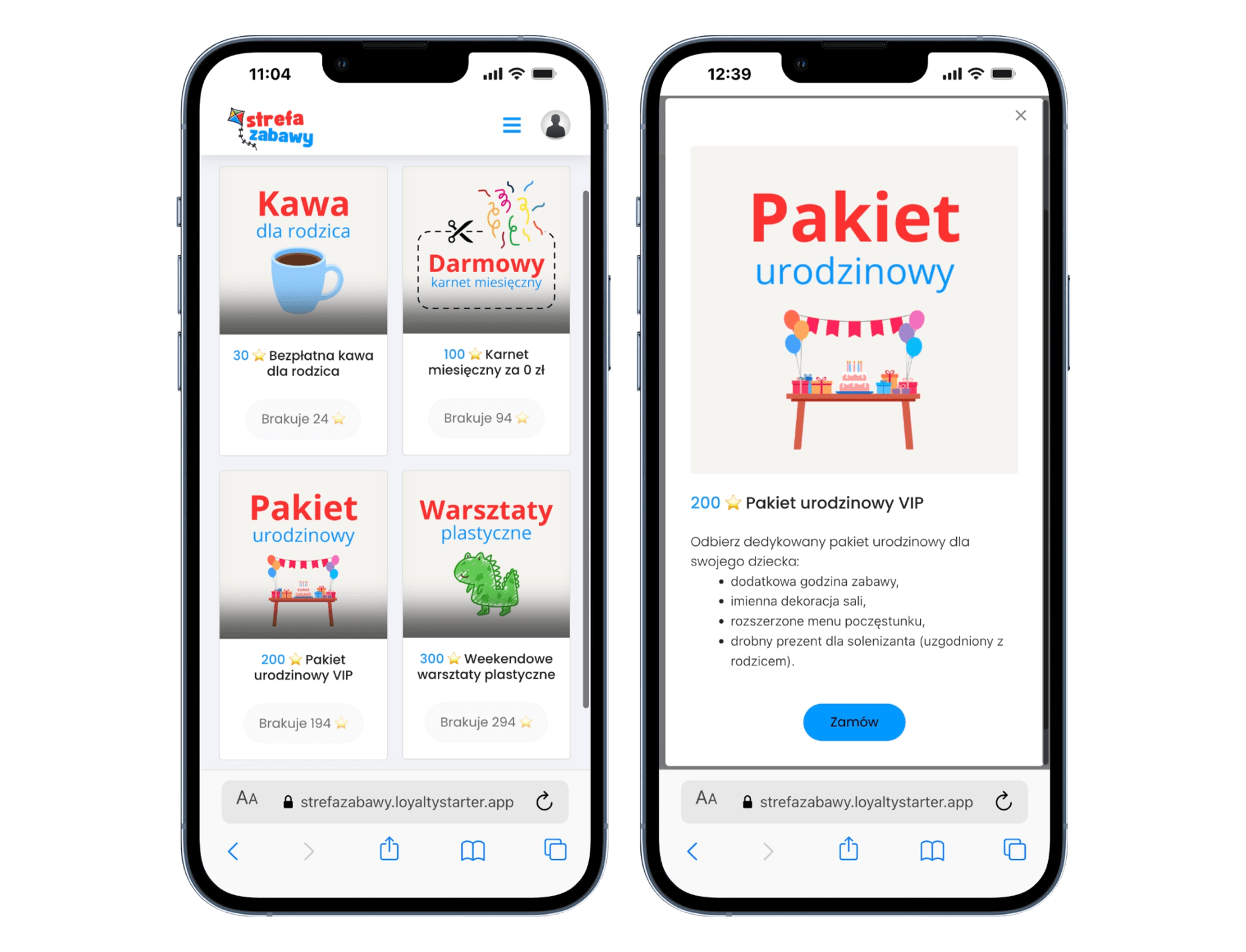 aplikacja lojalnościowa w sali zabaw