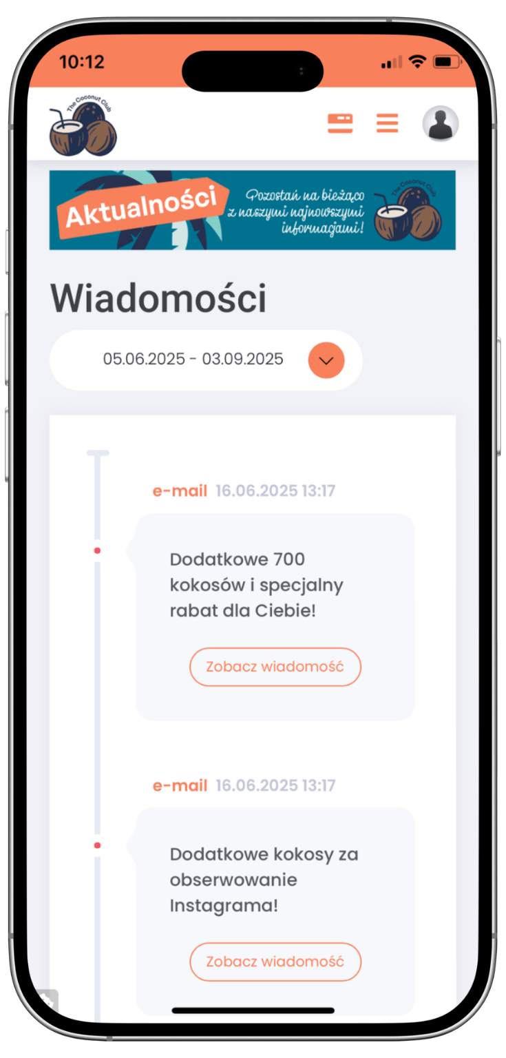 komunikacja w aplikacji lojalnościowej